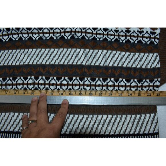 Carriage Court Women's Sweater Size L Nordic Graphic High Neck Knit Vintage 90s - Picture 9 of 10